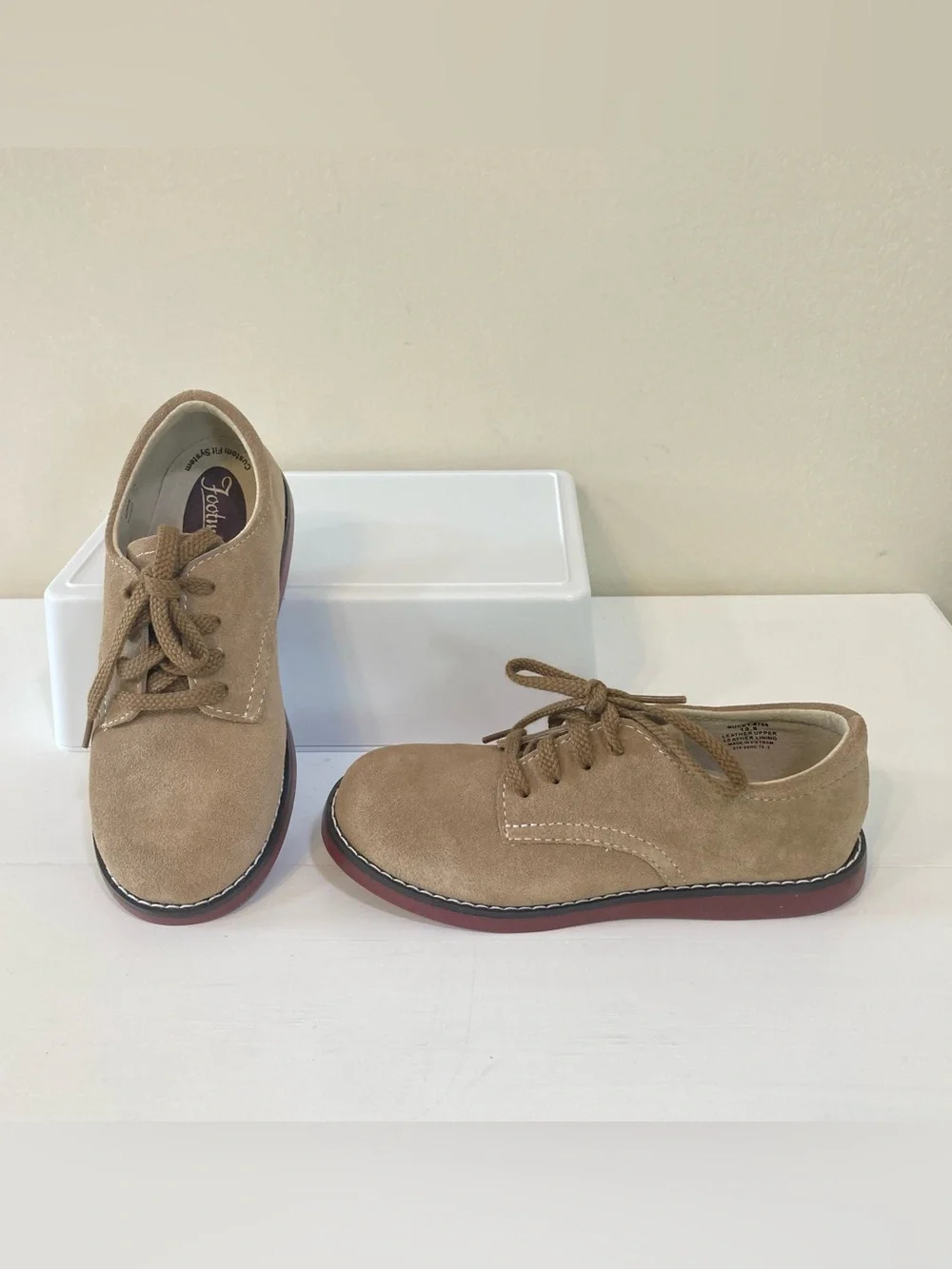 FootMates Bucky Lace Up Leather Oxford Dress Shoes Sz 12.5 Boys